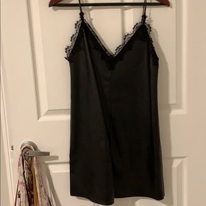 ZARA Trafaluo black leather dress USA size small